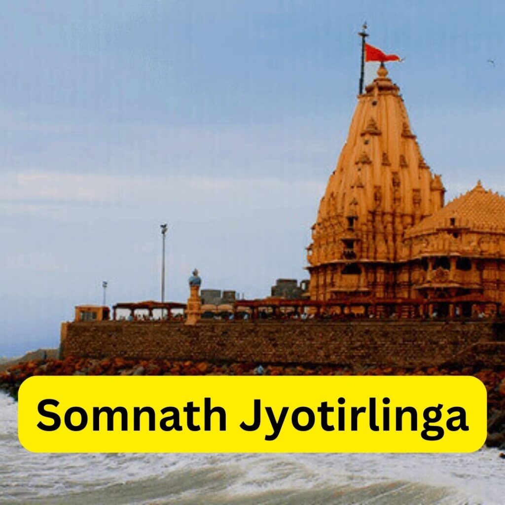 Somnath Jyotirlinga is located in the coastal town of Somnath in Gujarat