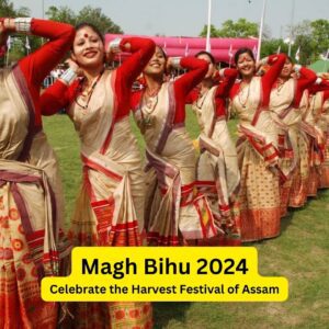 Magh Bihu 2024 date is on Monday, January 15. The festivities will begin on the previous night, which is called Uruka.